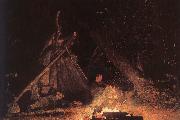 Winslow Homer Campfire oil painting reproduction